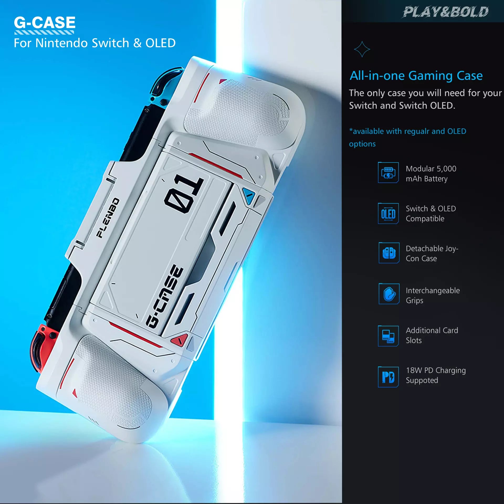 G case Modular Charging Case for Nintendo Switch OLED Plenbo
